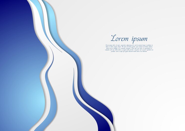 Vector bright blue abstract waves corporate background. vector design