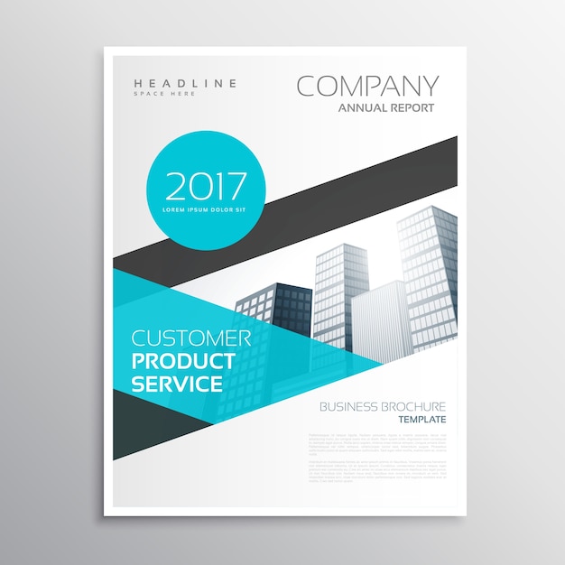 Bright blue corporate business flyer design