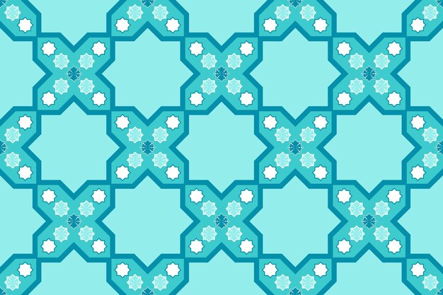 Bright blue modern moroccan geometric minimal seamless pattern decoration. design for background, carpet, wallpaper backdrop, clothing, wrapping, batik, fabric, floor tile. embroidery style. vector.