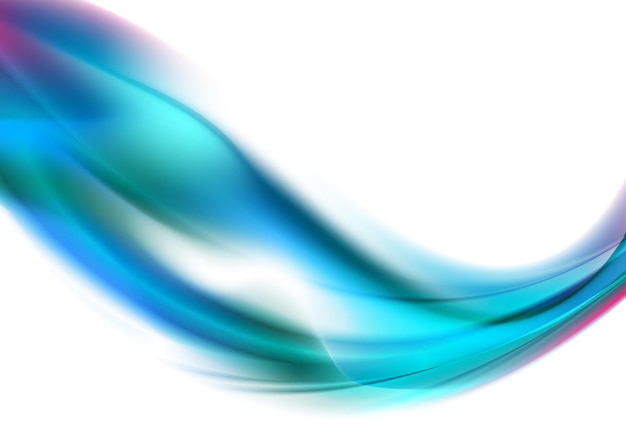 Bright blue smooth blurred waves abstract background