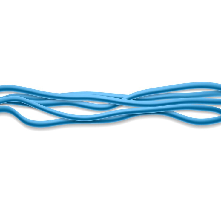 Vector bright blue wires on white background. vector design