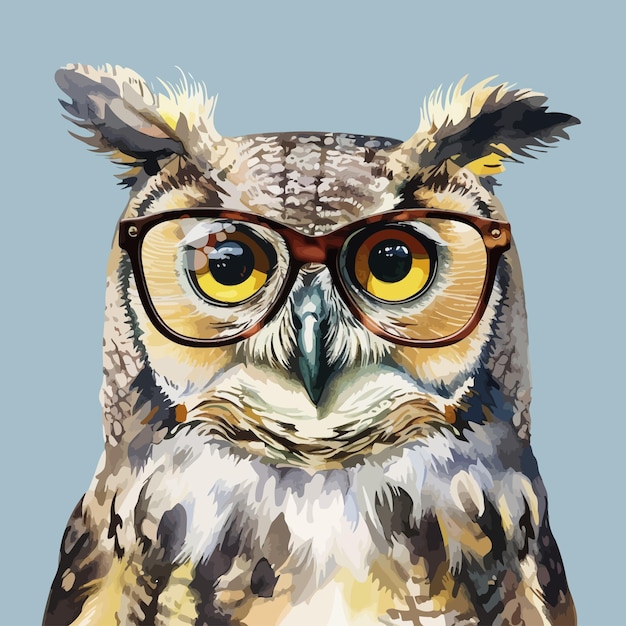 Vettore bright_card_for_your_text_with_image_of_an_owl_