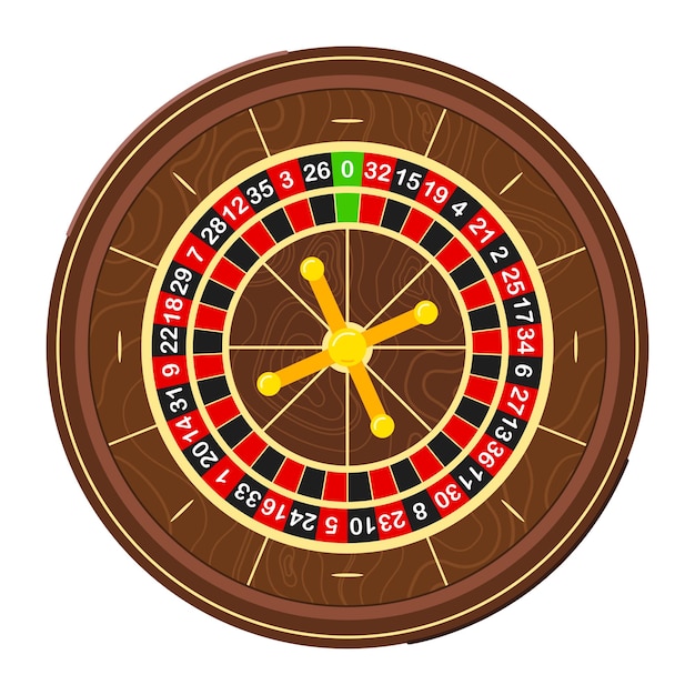 Vector bright casino roulette vector illustration