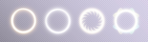 Vector bright color circle, abstract light ring for web design and illustrations.