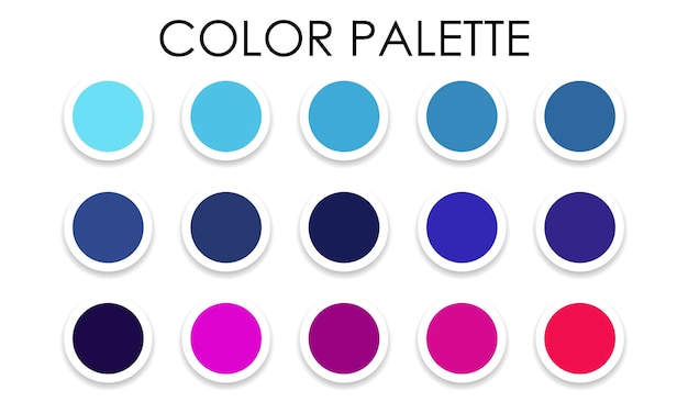 Bright color palette. Color swatches. Vector illustration