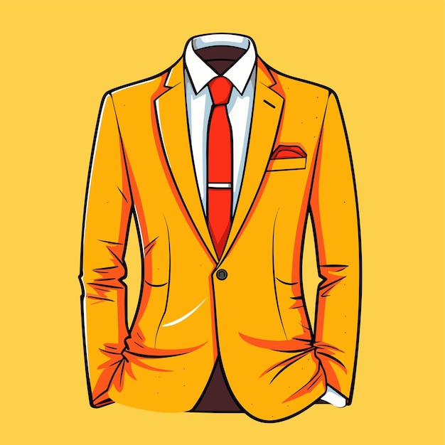 Vector bright color suit blazer icon in cartoon style isolated on neutral background vector illustration