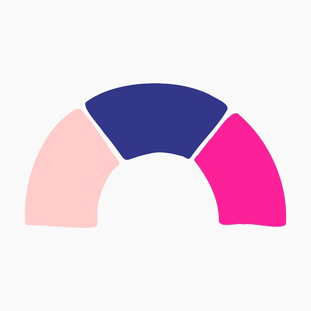 Bright and colorful gauge chart illustration