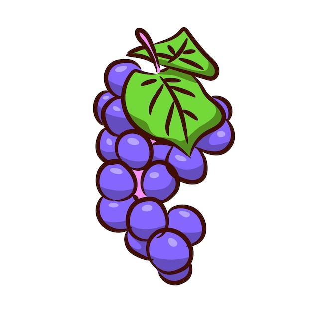 Bright and colorful grape brush logo or icon