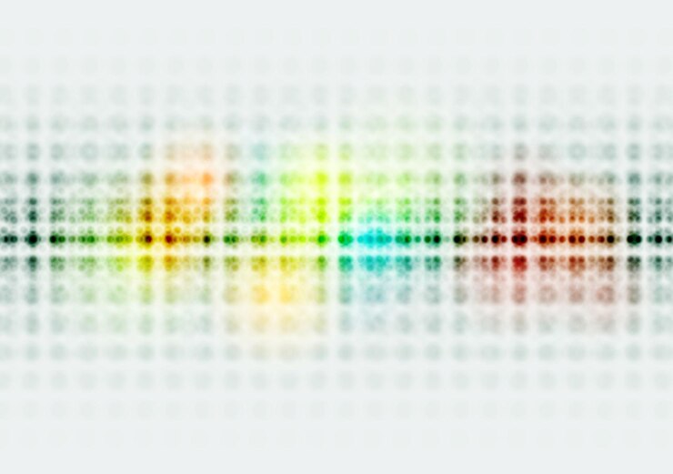 Vector bright colorful hitech circles background