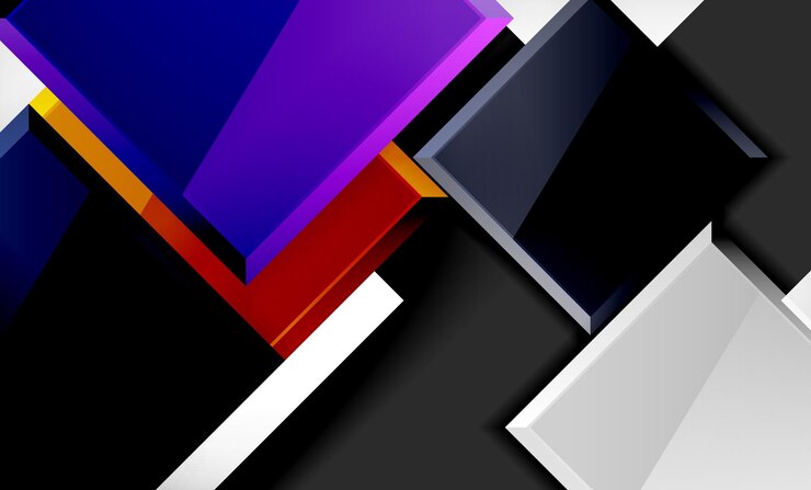 Vector bright colorful square shape blocks geometrical background