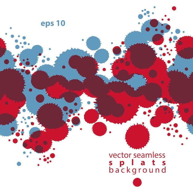 Яркий контрастный забрызганный веб-дизайн повторяет узор, художественные чернила, рисунок кистью. Размазать граффити красочный бесшовный фон, eps10.