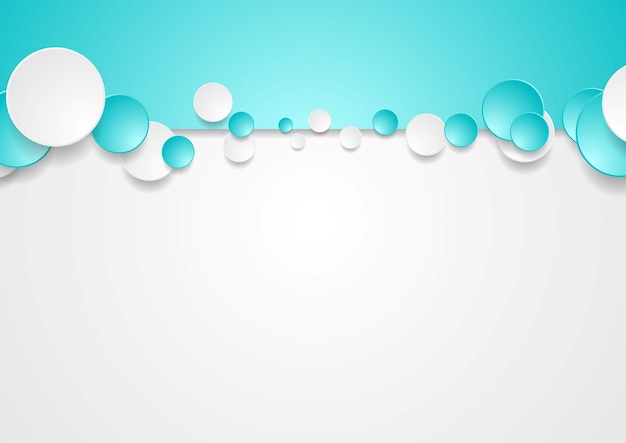 Bright corporate turquoise design with circles