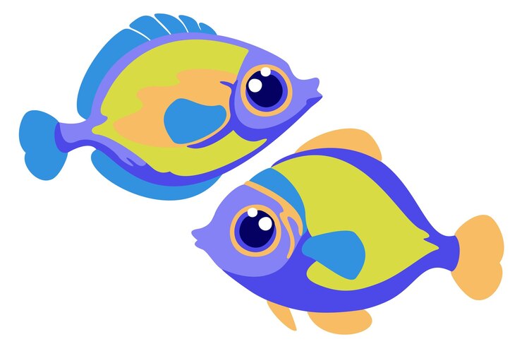 Vector 鮮やかな可愛い魚 ベクトル隔離イラスト
