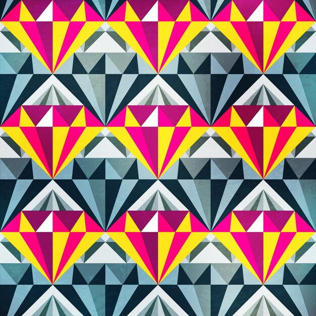 bright diamonds seamless pattern