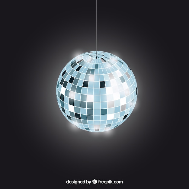 Vector bright disco ball