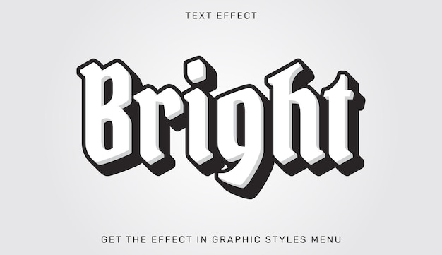 3d 스타일의 밝은 편집 가능한 텍스트 효과 광고 브랜드 비즈니스 로고에 대한 텍스트 블럼