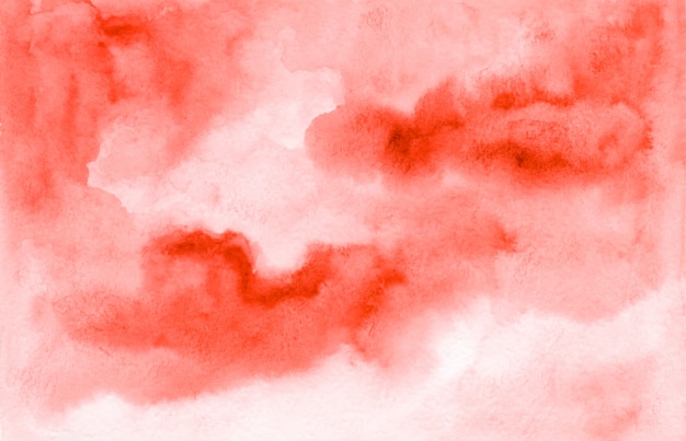 Bright expressive deep red watercolor background