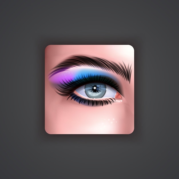 Bright Eye shadow icon 3d illustration