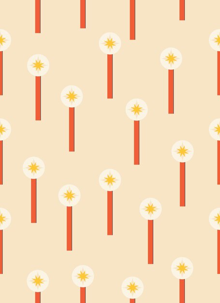 Bright geometric pattern of candles vector illustration