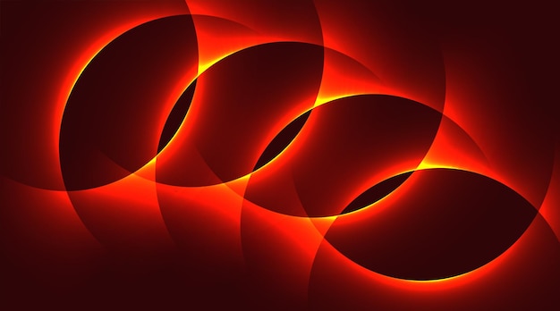 Вектор Яркое свечение желтый оранжевый абстрактный гладкий свет пламя красный горит энергия взрыва баннер