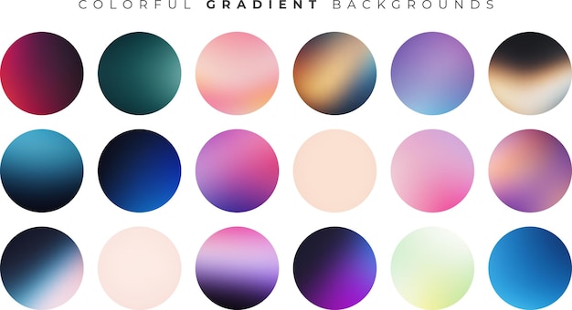 Bright Gradient Collection 앱 인터페이스 터 디자인
