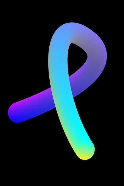 Bright Gradient Color Line Shape Element Symbol Silhouette Template Vector Art Illustration