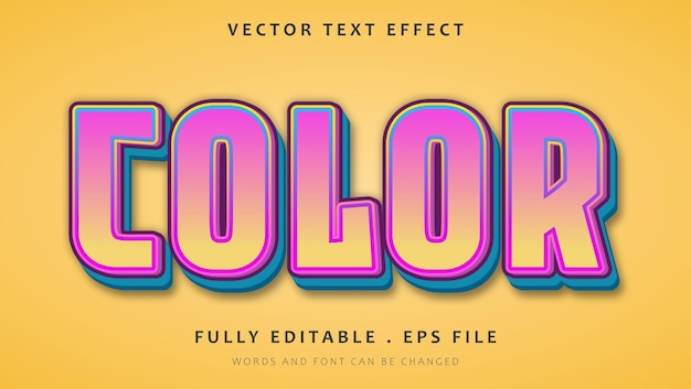 Bright Gradient Colorful Editable Text Effect Design Template