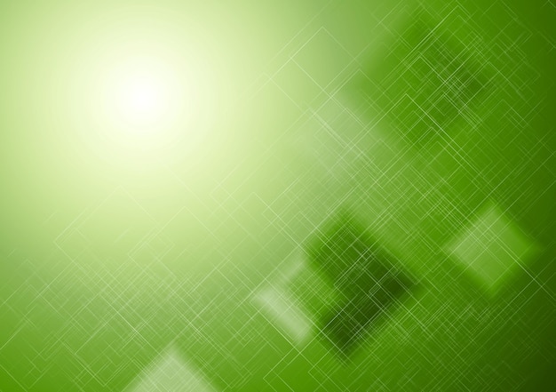 Vector bright green technical squares background