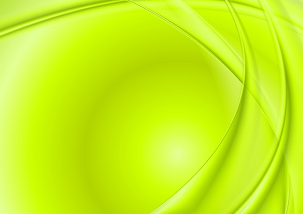 Vector bright green wavy background