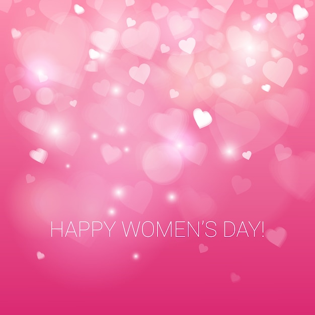 Bright hearts international women day background