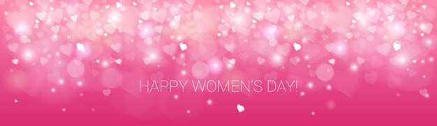 bright hearts international women day banner