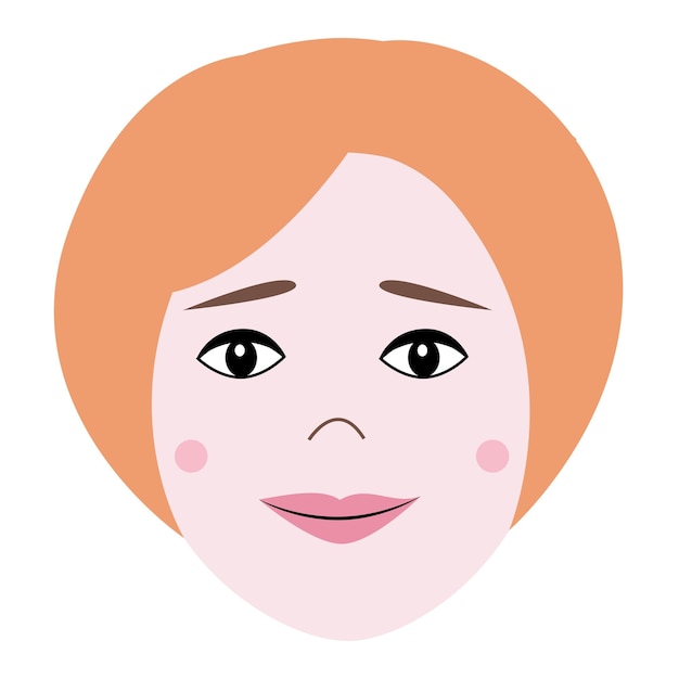 A bright illustration featuring a smiling woman with short light hair