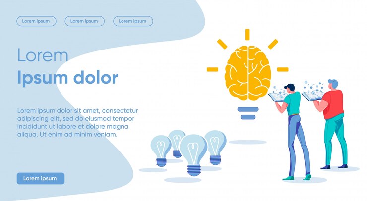 Vector bright illustration written concept bright idea.
