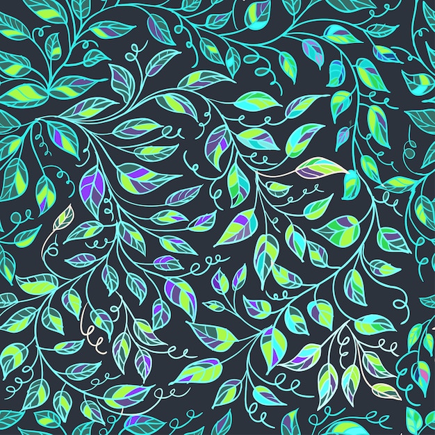 Bright leaves swirl pattern