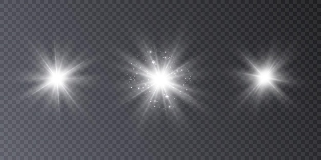 Effetto di luce brillante con raggi e luci per l'illustrazione vettoriale.