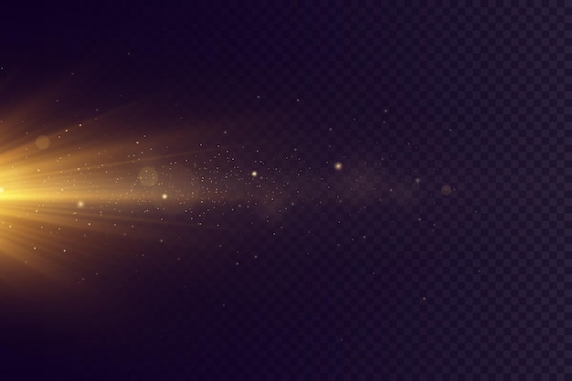 明るい光の効果光沢のあるスターグレア爆発スパークルライン太陽フレアスパークと星