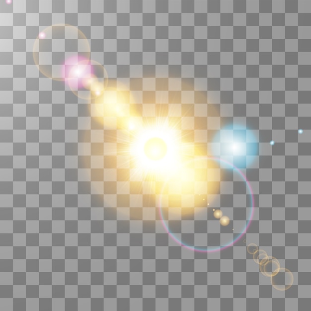 Bright light flare illustration