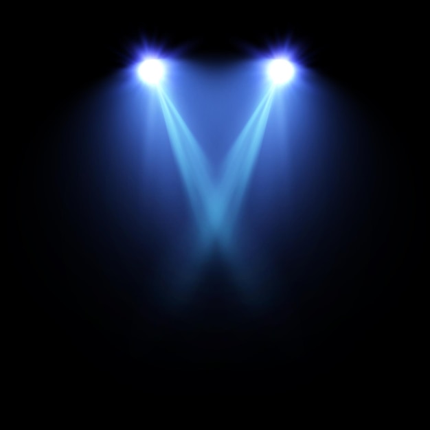 bright lighting with spotlights the spotlight shines on the stage stage podium vector 10 eps