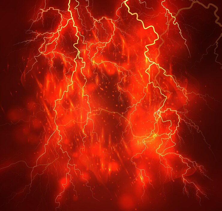 Vector a bright lightning in the dark sky vector image