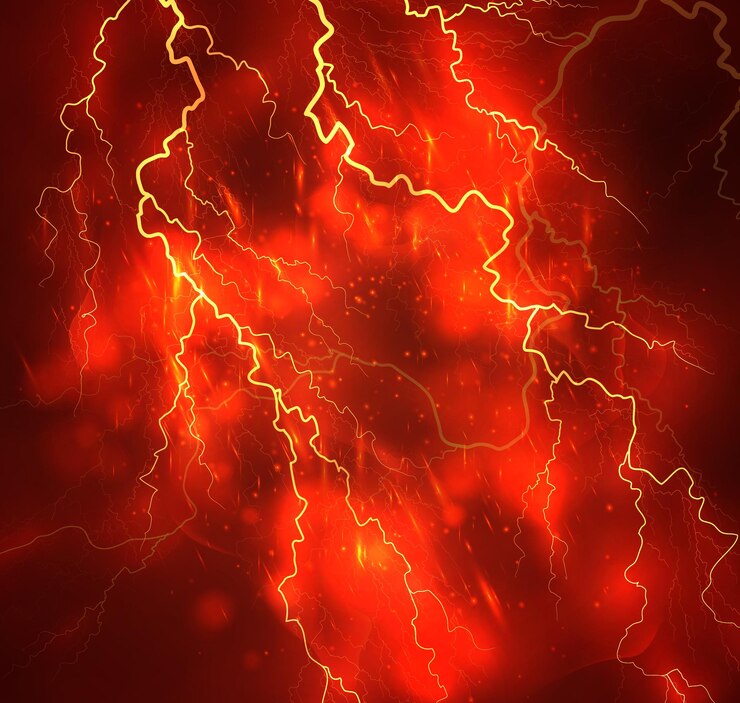 Vector a bright lightning in the dark sky vector image