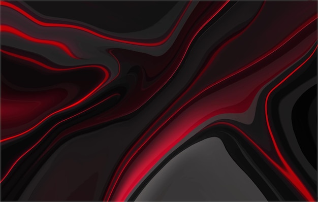 Bright liquid background design with glossy red effect