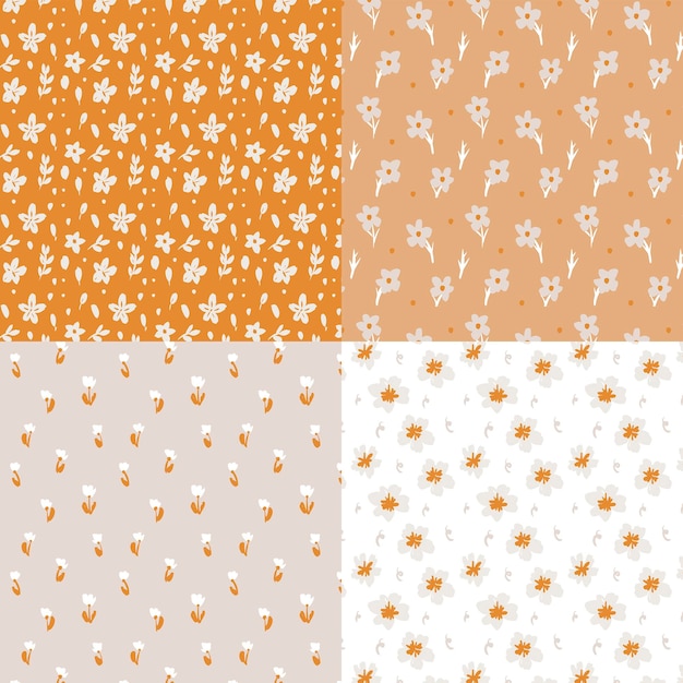 Vector bright meadow patterns