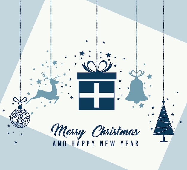 bright merry christmas background 