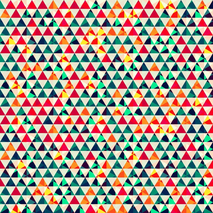 Vector bright mosaic seamless pattern