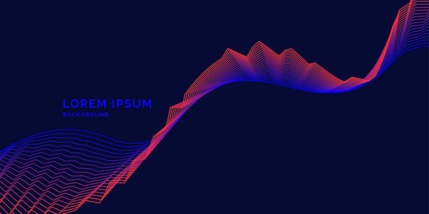 Яркий музыкальный плакат с динамическими волнами Векторная иллюстрация