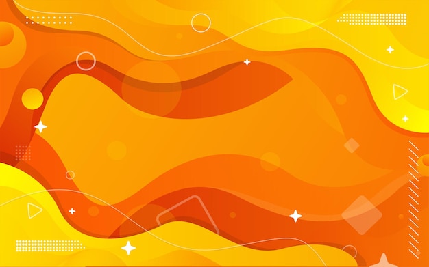 Bright Orange abstract liquid flow background template