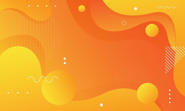 bright orange elegant wavy background