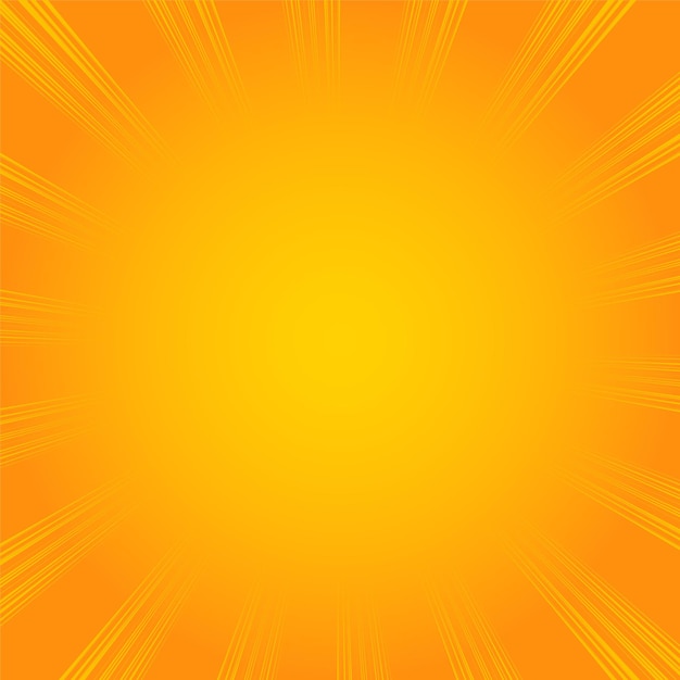 bright orange sunny background with rays towards center