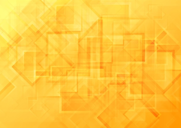 Bright orange tech geometric vector background