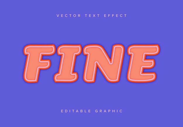 Bright outlined text effect mockup